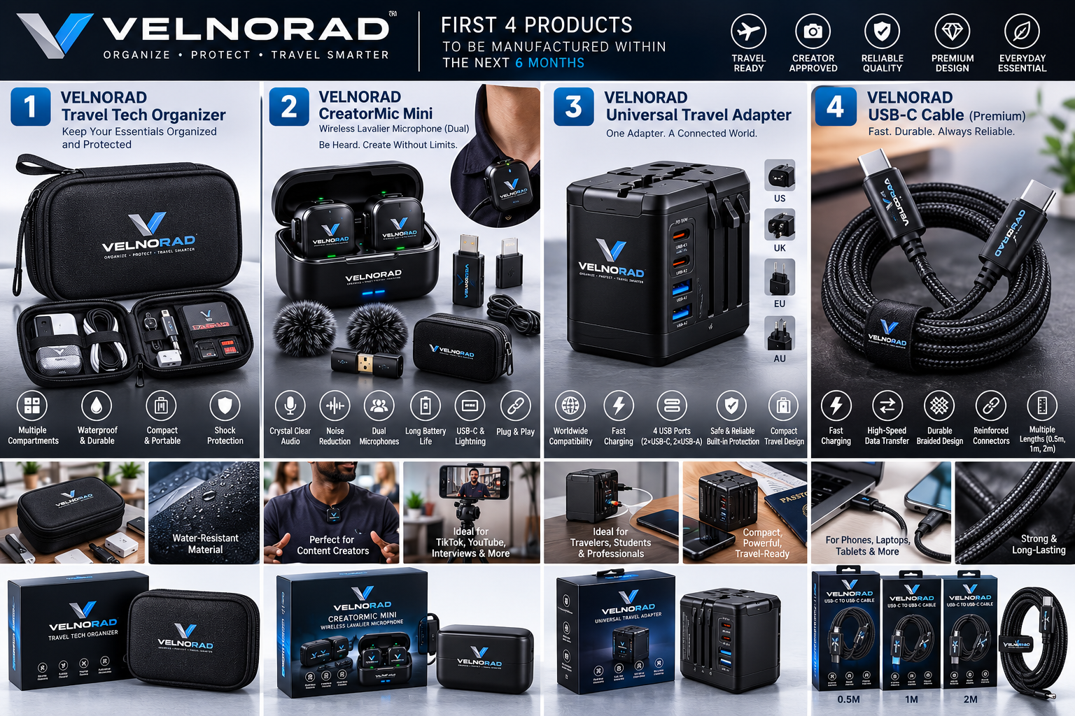 VELNORAD first four product launch